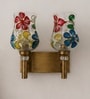 Dual Gold Wall Lamp with Mosaic Glass