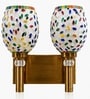 Dual Gold Wall Lamp with Mosaic Glass