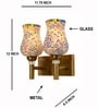 Dual Gold Wall Lamp with Mosaic Glass