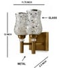 Dual Gold Wall Lamp with Mosaic Glass