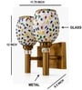 Dual Gold Wall Lamp with Mosaic Glass