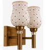 Dual Gold Wall Lamp with Mosaic Glass