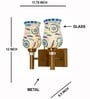 Dual Gold Wall Lamp with Mosaic Glass