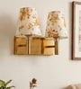 Dual Gold Wall Lamp with Multicolor cotton shade