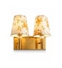 Dual Gold Wall Lamp with Multicolor cotton shade