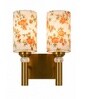 Dual Gold Wall Lamp with Multicolor cotton shade