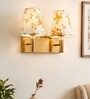 Dual Gold Wall Lamp with Multicolor cotton shade