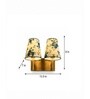 Dual Gold Wall Lamp with Multicolor cotton shade