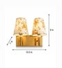 Dual Gold Wall Lamp with Multicolor cotton shade