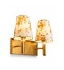 Dual Gold Wall Lamp with Multicolor cotton shade
