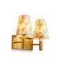 Dual Gold Wall Lamp with Multicolor cotton shade