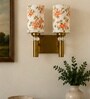 Dual Gold Wall Lamp with Multicolor cotton shade