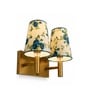 Dual Gold Wall Lamp with Multicolor cotton shade