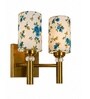 Dual Gold Wall Lamp with Multicolor cotton shade