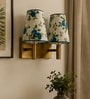Dual Gold Wall Lamp with Multicolor cotton shade