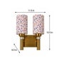 Dual Gold Wall Lamp with Multicolor cotton shade