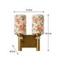 Dual Gold Wall Lamp with Multicolor cotton shade