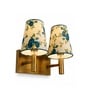 Dual Gold Wall Lamp with Multicolor cotton shade