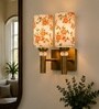 Dual Gold Wall Lamp with Multicolor cotton shade