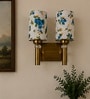 Dual Gold Wall Lamp with Multicolor cotton shade