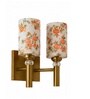 Dual Gold Wall Lamp with Multicolor cotton shade