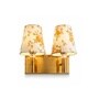 Dual Gold Wall Lamp with Multicolor cotton shade