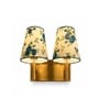Dual Gold Wall Lamp with Multicolor cotton shade