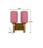 Dual Gold Wall Lamp with Pink Jute shade