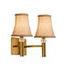 Dual Gold Wall Lamp with Vintage Beige Jute  Shade