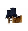 Dual Gold Wall Lamp with Vintage Black cotton Shade