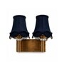 Dual Gold Wall Lamp with Vintage Black cotton Shade