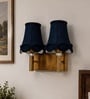 Dual Gold Wall Lamp with Vintage Black cotton Shade
