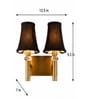 Dual Gold Wall Lamp with Vintage Black cotton Shade
