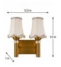 Dual Gold Wall Lamp with Vintage off-white cotton Shade