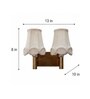 Dual Gold Wall Lamp with Vintage off-white cotton Shade