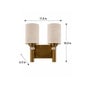 Dual Gold Wall Lamp with White Jute shade