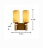 Dual Gold Wall Lamp with Yellow cotton shade