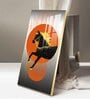 Dual Mane Horse Series Glass Finish Vertical Wall Art
