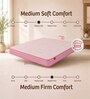 Dual Plus 6 Inches PU Foam Single Size Mattress in Pink Colour