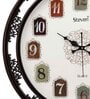 Copper Plastic Dual Rings Modern Wall Clock