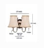 Dual Steel Metal Wall Sconce   Beige Jute Shade | Home & Hotel Decor