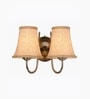 Dual Steel Metal Wall Sconce   Beige Jute Shade | Home & Hotel Decor