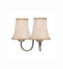 Dual Steel Metal Wall Sconce   Beige Jute Shade | Home & Hotel Decor