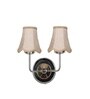 Dual Steel Wall Mounted Light with Beige Jute Shade for Home & Hotel Decor