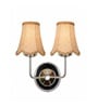 Dual Steel Wall Mounted Light with Beige Jute Shade for Home & Hotel Decor