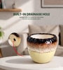 Dual Tone Glazed Ceramic Planter Pot