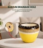 Dual Tone Glazed Ceramic Planter Pot