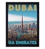 Dubai Ua Emirates Burj Khalifha Texture Paper Framed Art Print