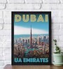 Dubai Ua Emirates Burj Khalifha Texture Paper Framed Art Print