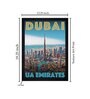 Dubai Ua Emirates Burj Khalifha Texture Paper Framed Art Print